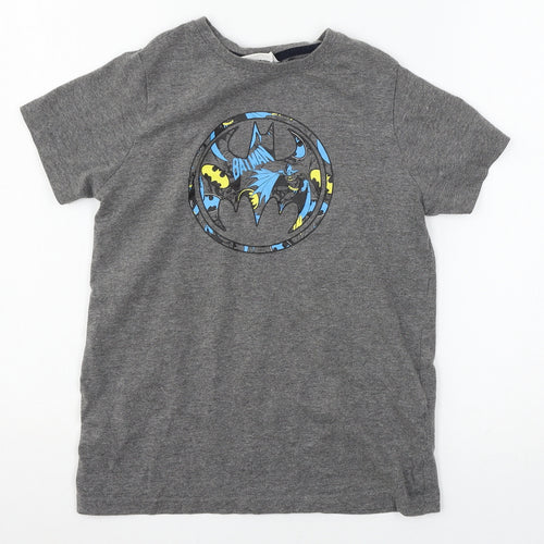 Primark Boys Grey Geometric Jersey  Pyjama Top Size 10-11 Years  - Batman