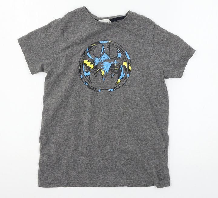 Primark Boys Grey Geometric Jersey Pyjama Top Size 10-11 Years - Batman