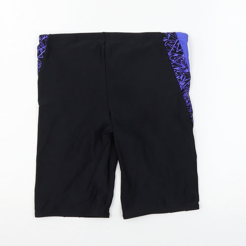 Speedo Womens Black  Jersey Sweat Shorts Size 28 in