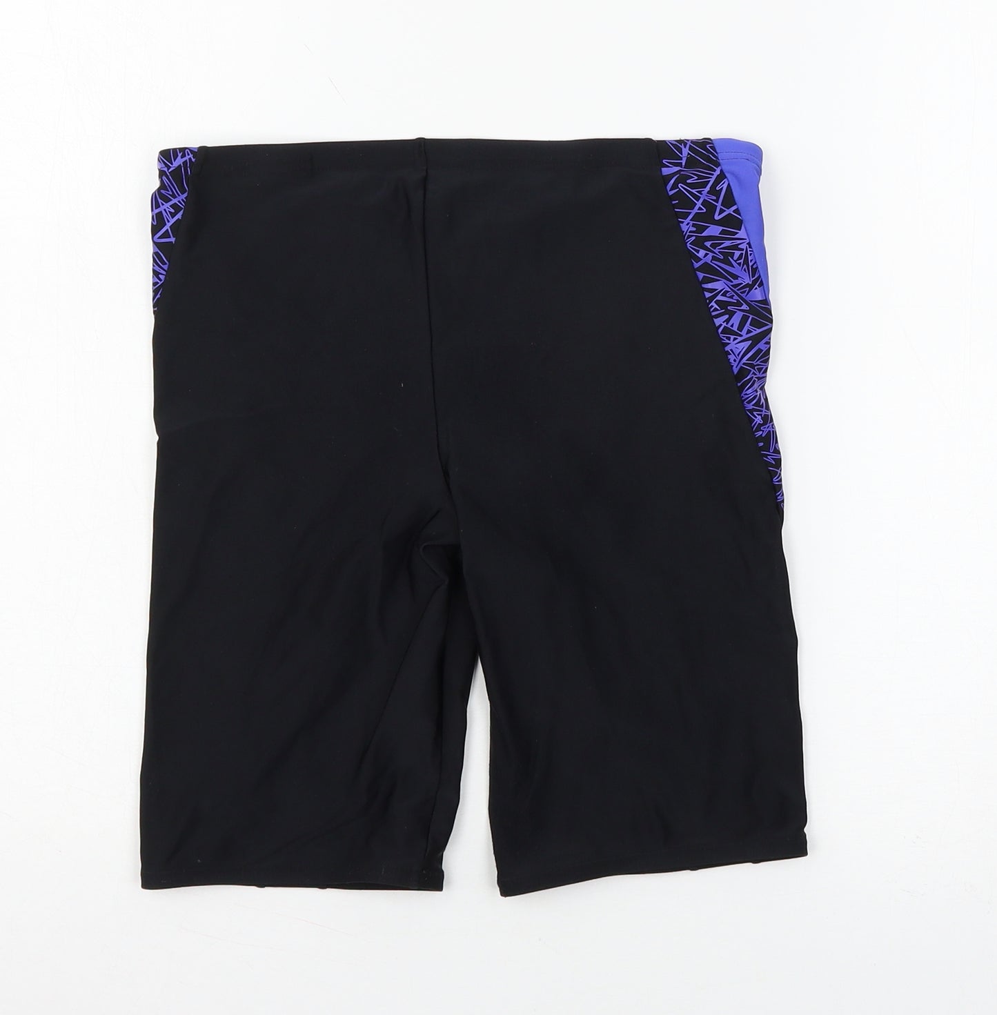 Speedo Womens Black  Jersey Sweat Shorts Size 28 in