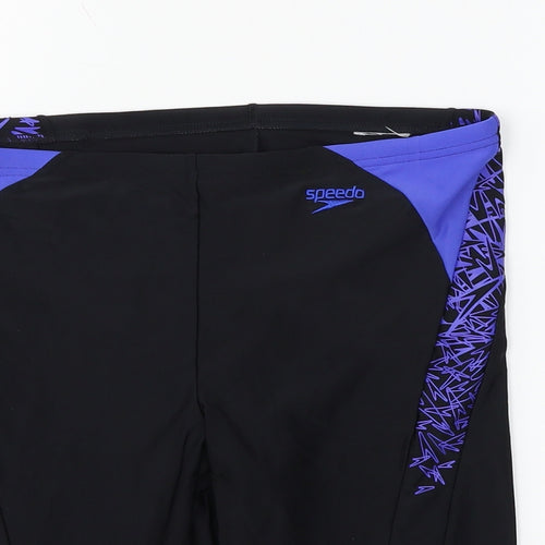 Speedo Womens Black  Jersey Sweat Shorts Size 28 in