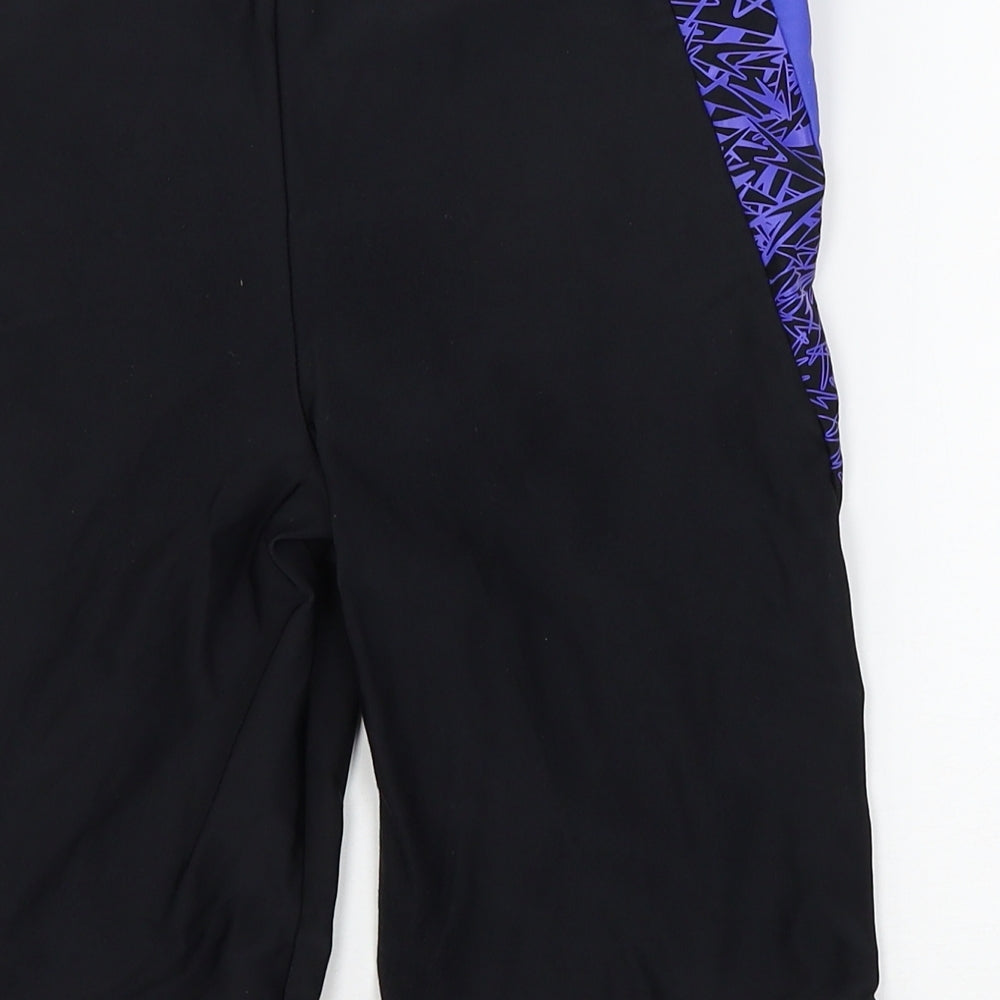 Speedo Womens Black  Jersey Sweat Shorts Size 28 in
