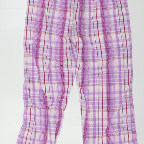 Preworn Womens Purple Plaid  Cami Pyjama Pants Size 14