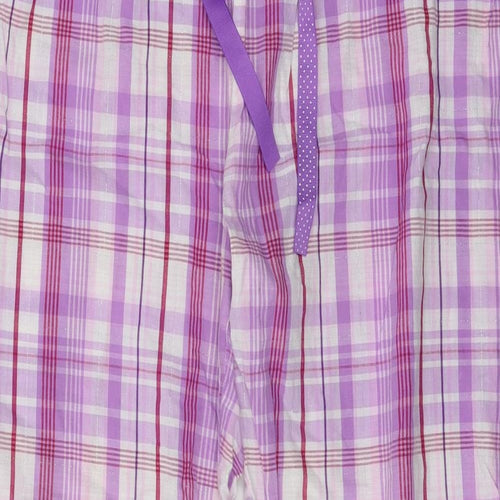 Preworn Womens Purple Plaid  Cami Pyjama Pants Size 14