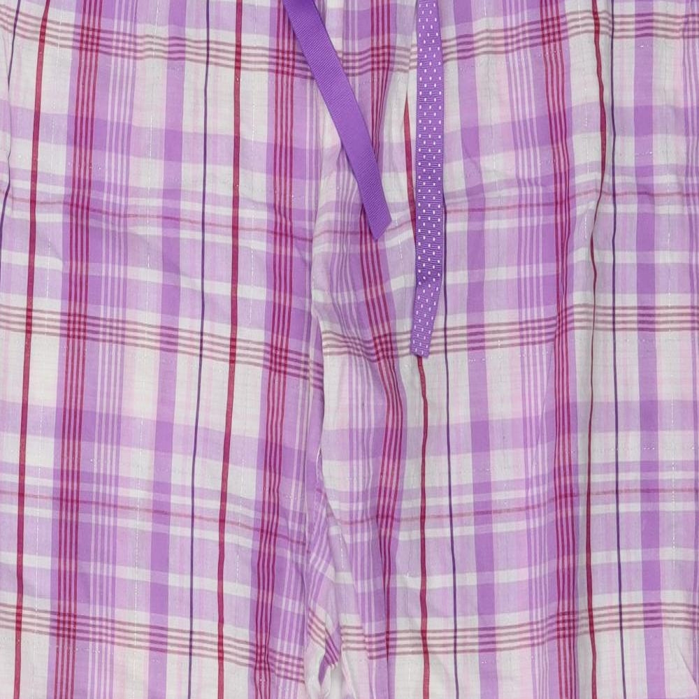 Preworn Womens Purple Plaid  Cami Pyjama Pants Size 14
