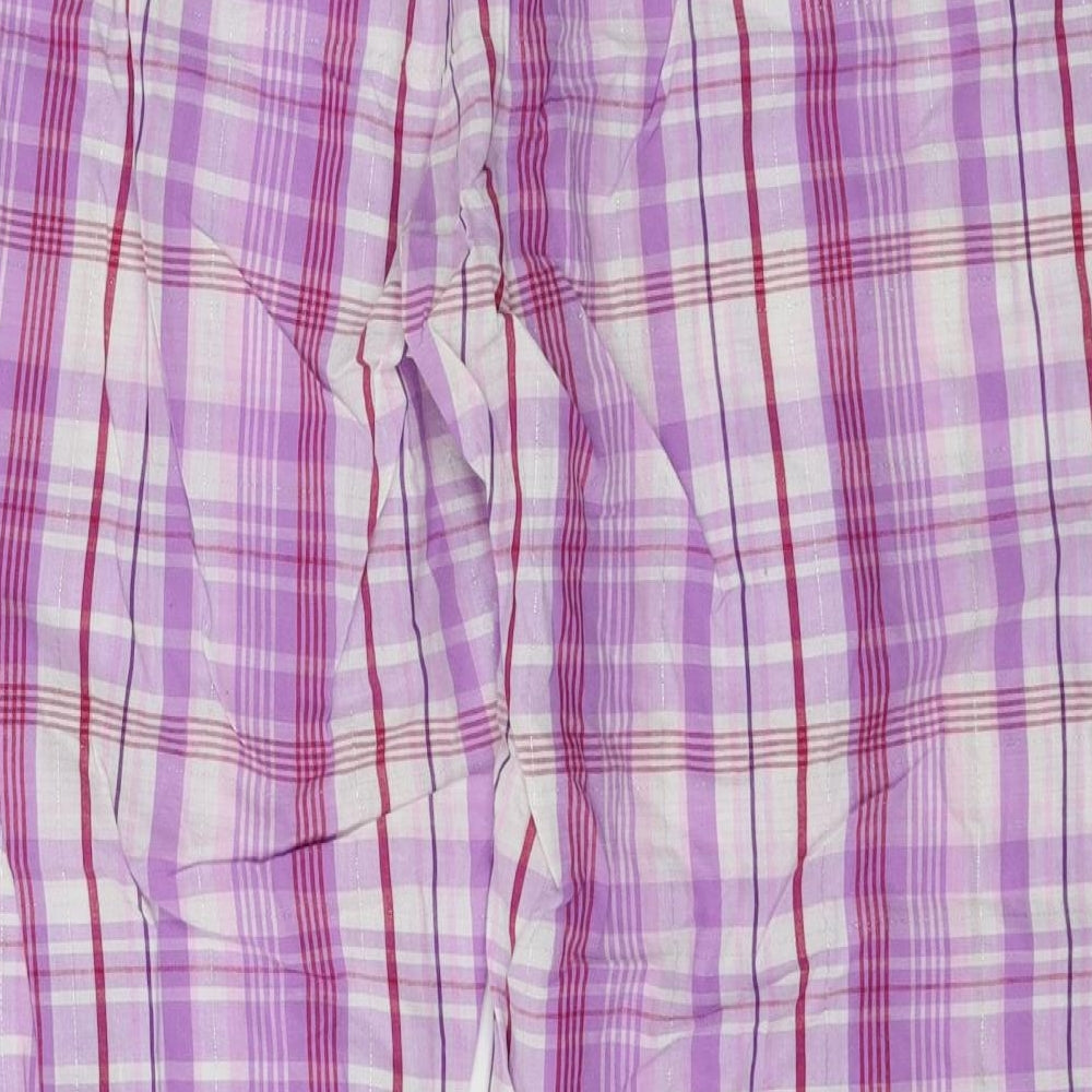 Preworn Womens Purple Plaid  Cami Pyjama Pants Size 14
