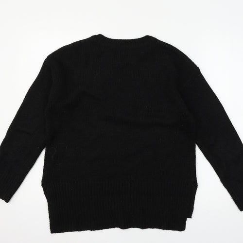 New Look Womens Black  Knit Pullover Jumper Size S
