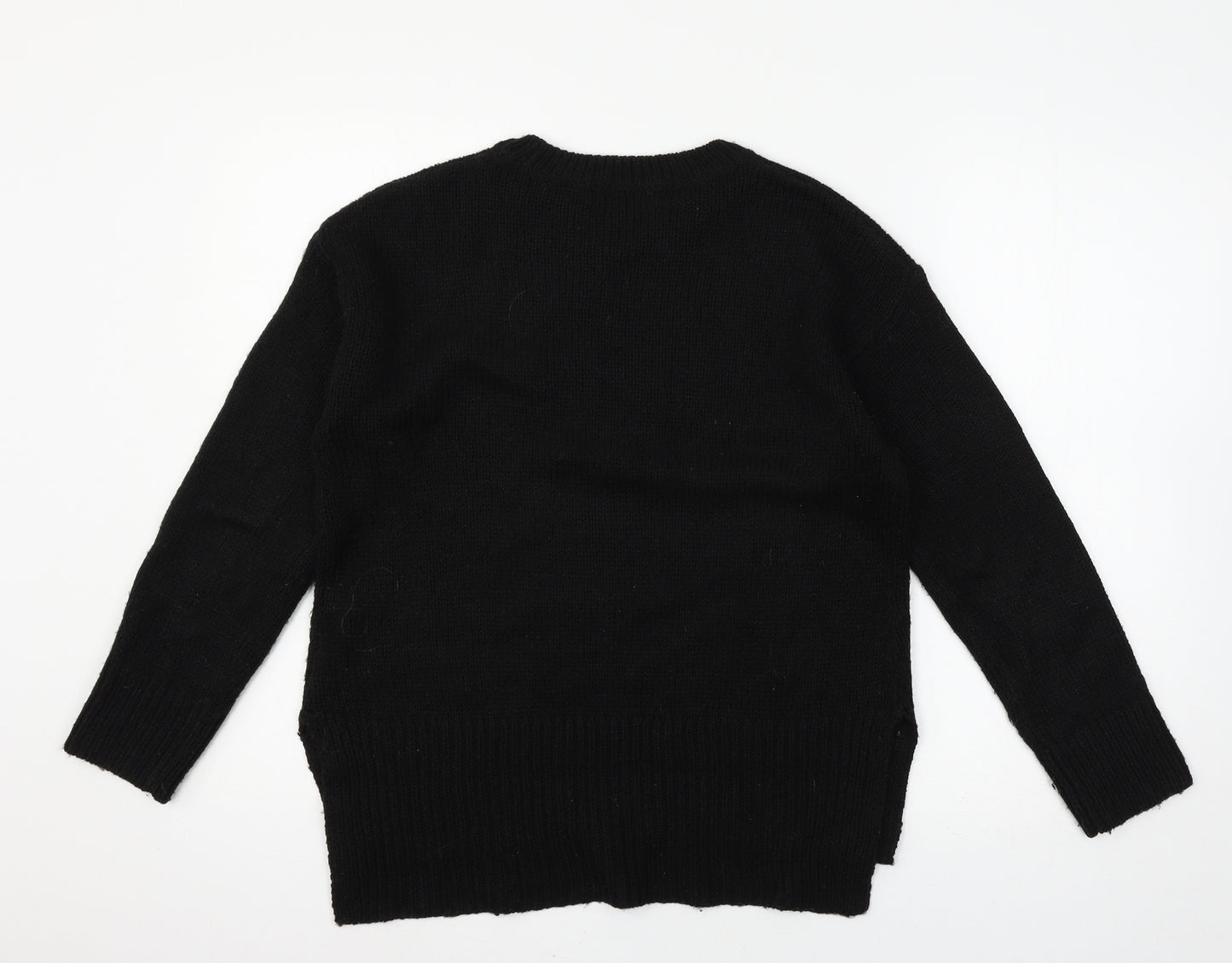 New Look Womens Black  Knit Pullover Jumper Size S