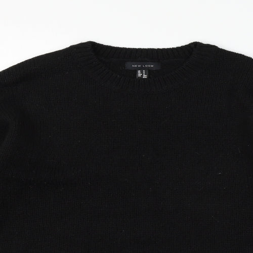 New Look Womens Black  Knit Pullover Jumper Size S