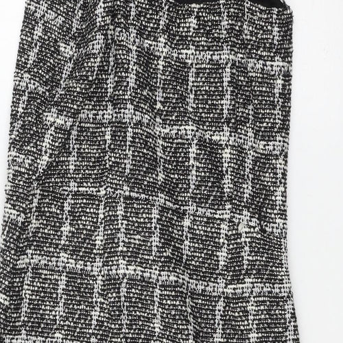 Quiz Womens Black Check  Pinafore/Dungaree Dress  Size 8