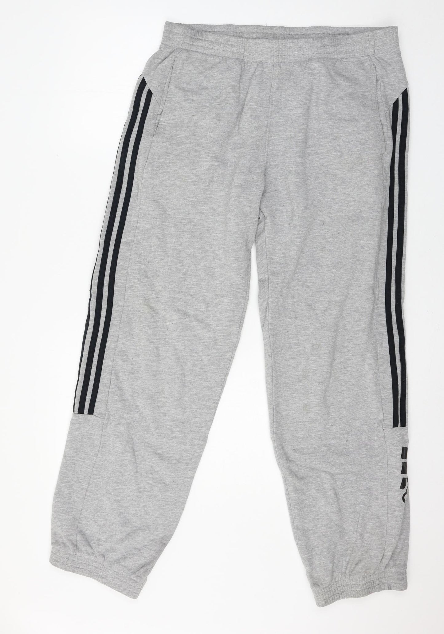 adidas Mens Grey  Jersey Jogger Trousers Size L L29 in