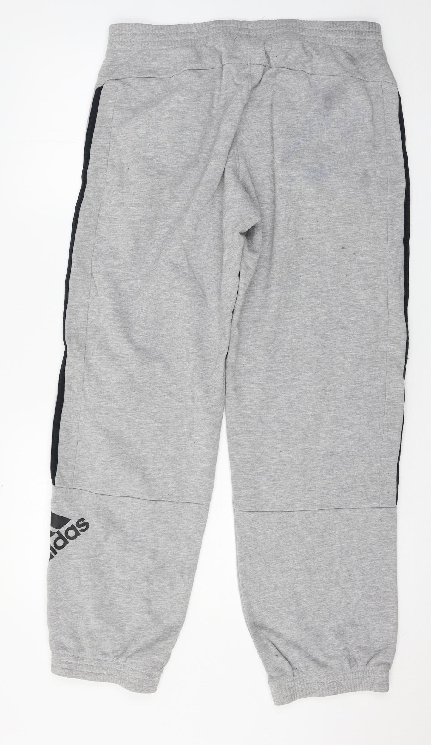 adidas Mens Grey  Jersey Jogger Trousers Size L L29 in