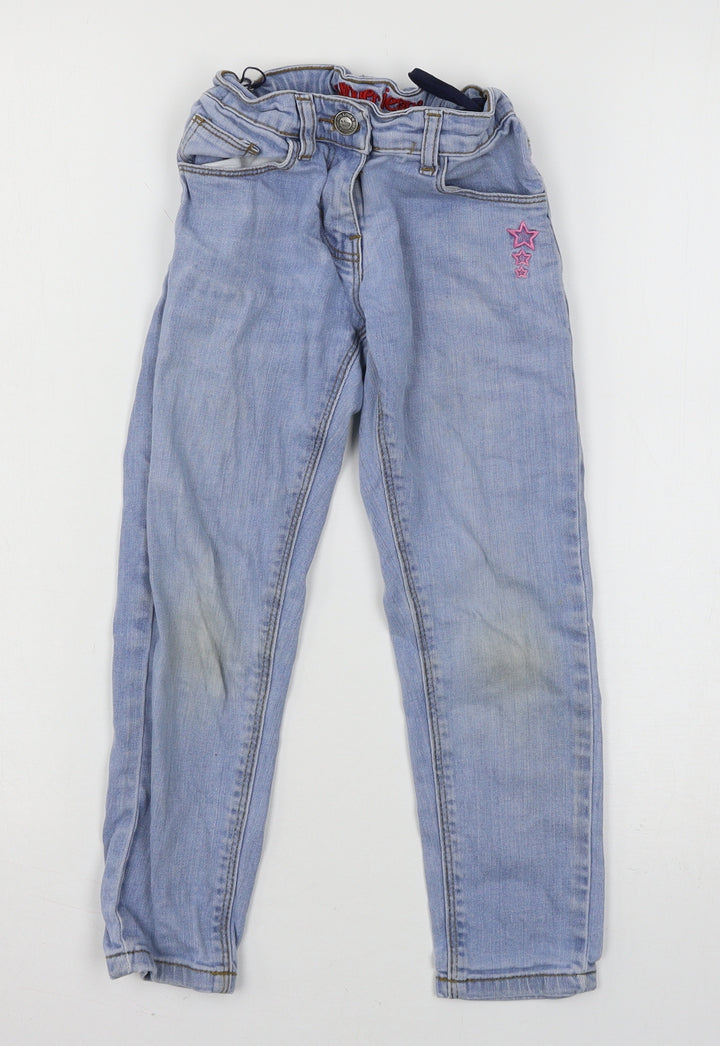 Little Muffins Girls Blue Denim Straight Jeans Size 5-6 Years