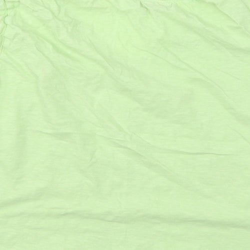 Pull&Bear Womens Green  Jersey Basic T-Shirt Size L
