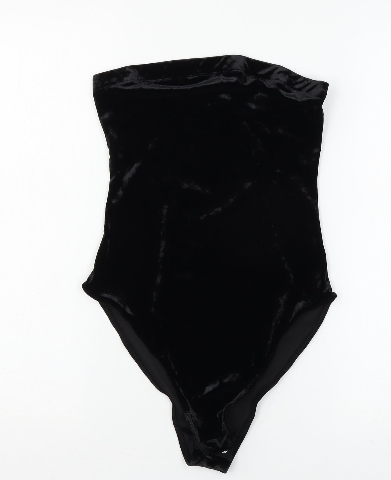 Urban Outfitters Womens Black  Velour Bodysuit One-Piece Size L