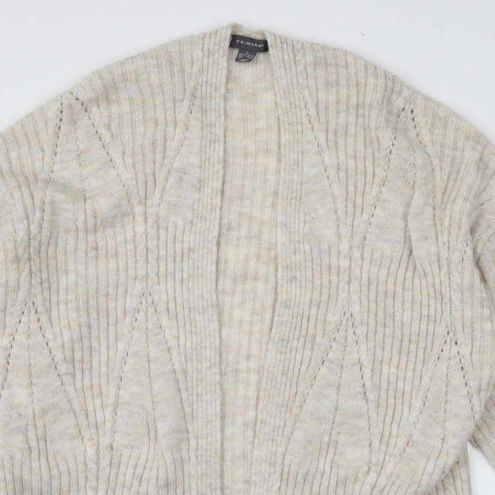 Primark Womens Ivory  Knit Cardigan Jumper Size 10