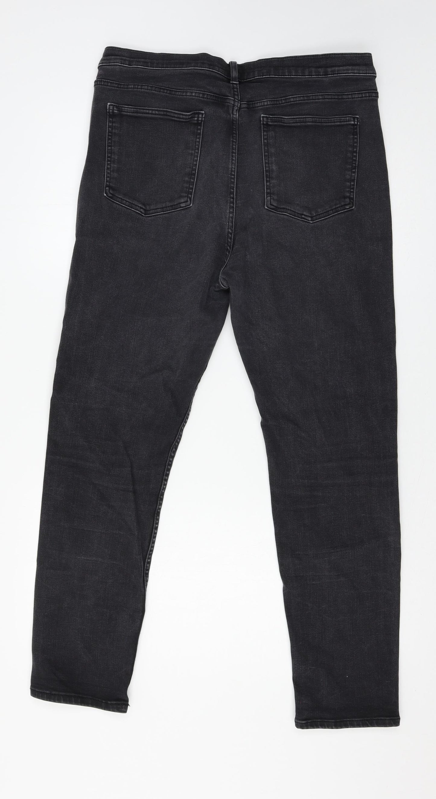 Marks and Spencer Womens Grey  Denim Skinny Jeans Size 18 L27 in