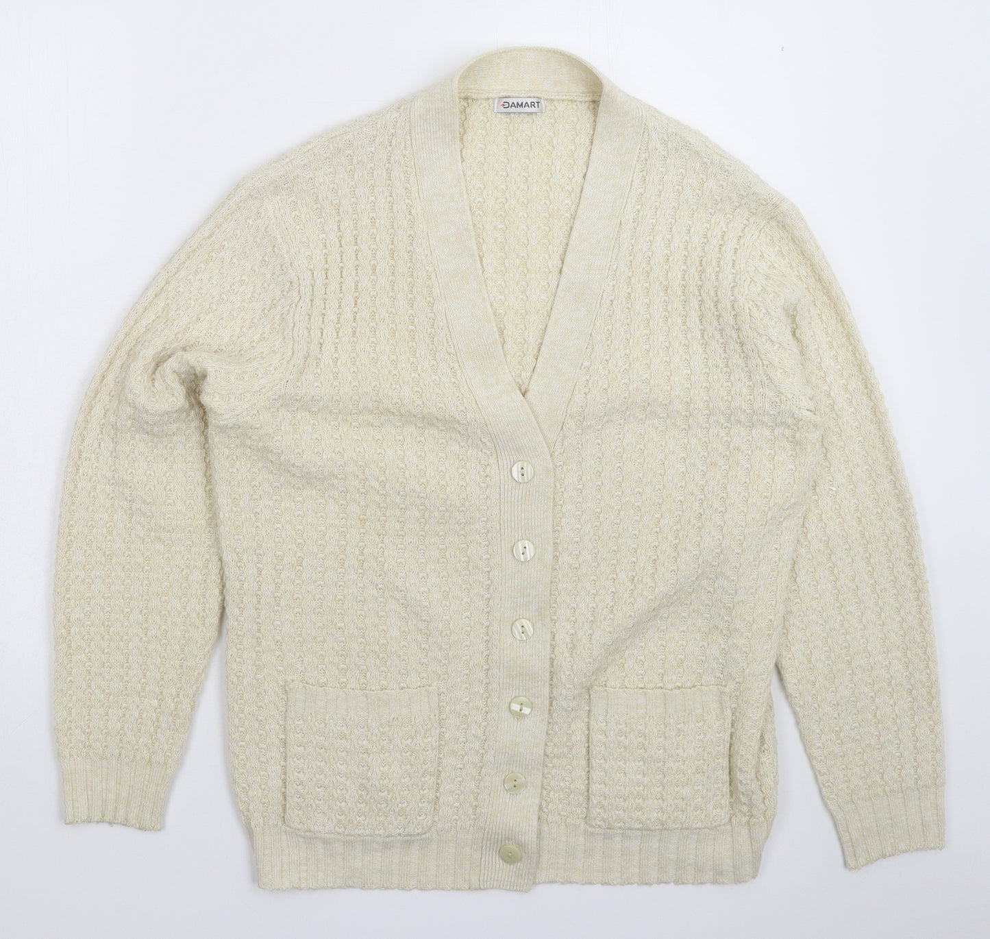 Damart Womens Grey  Knit Cardigan Jumper Size 16