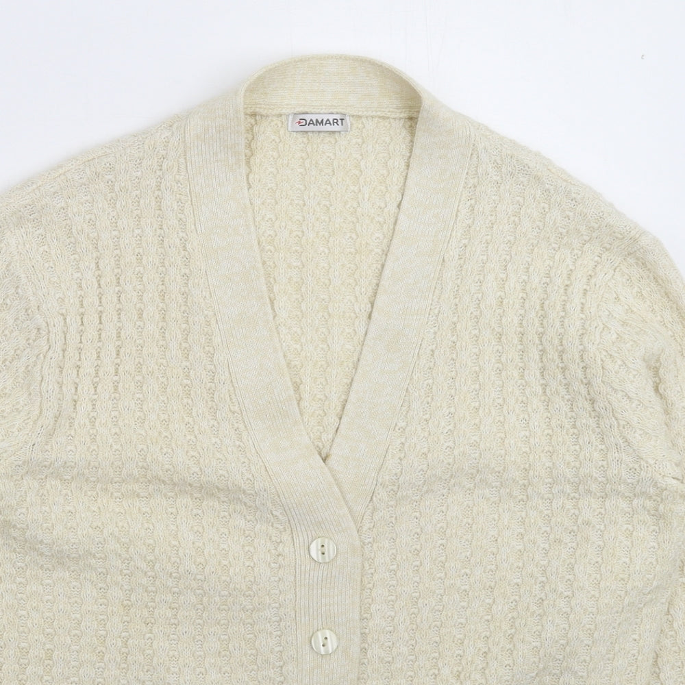 Damart Womens Grey  Knit Cardigan Jumper Size 16