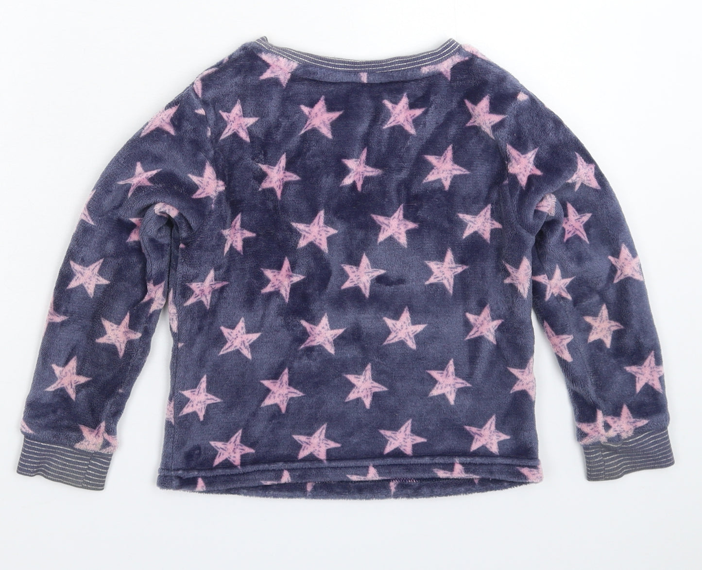 Matalan Girls Multicoloured Geometric Fleece Top Pyjama Top Size 6 Years