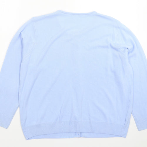 Marks and Spencer Womens Blue  Knit Cardigan Jumper Size 20