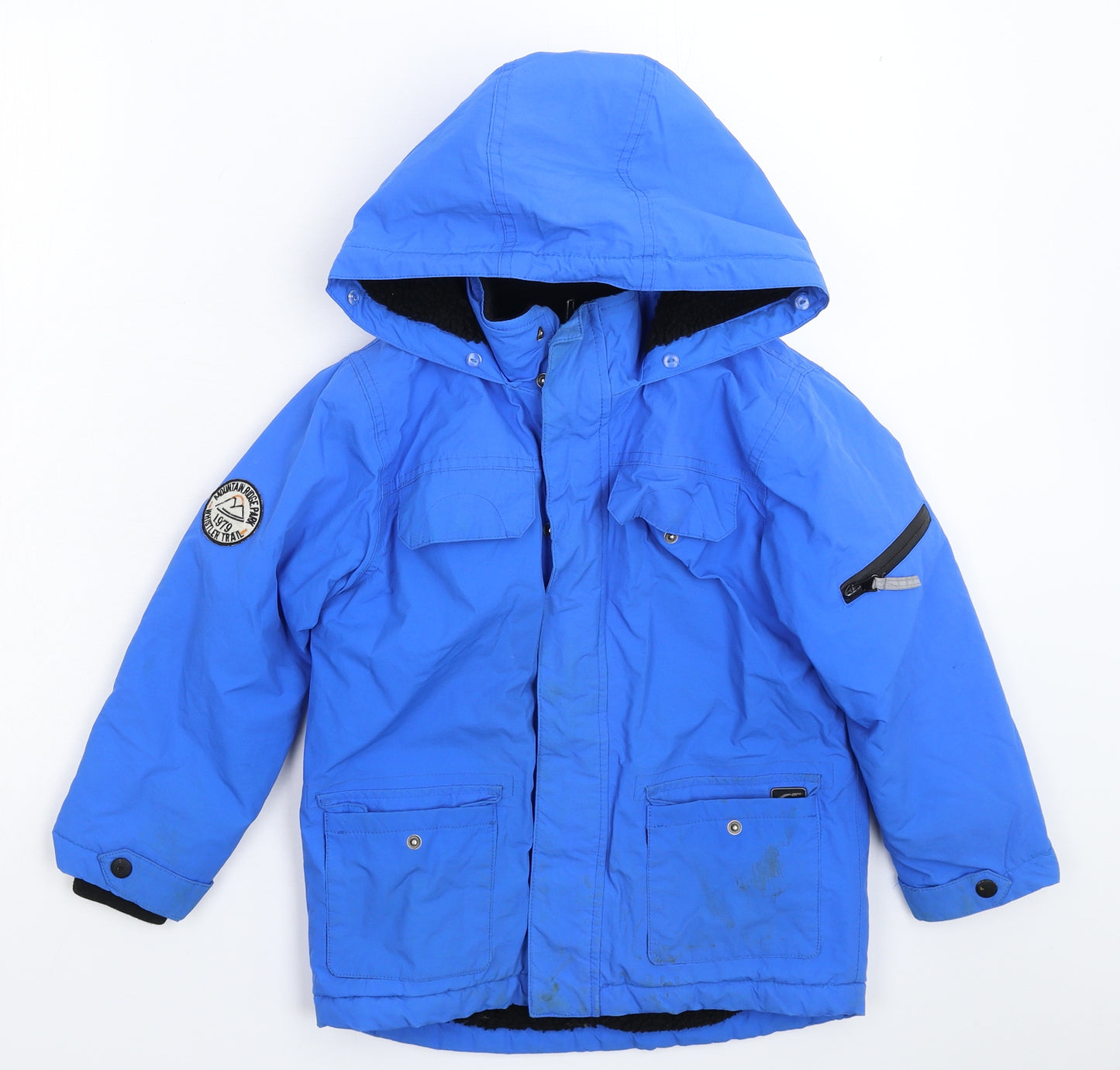 Matalan Boys Blue   Parka Coat Size 6-7 Years