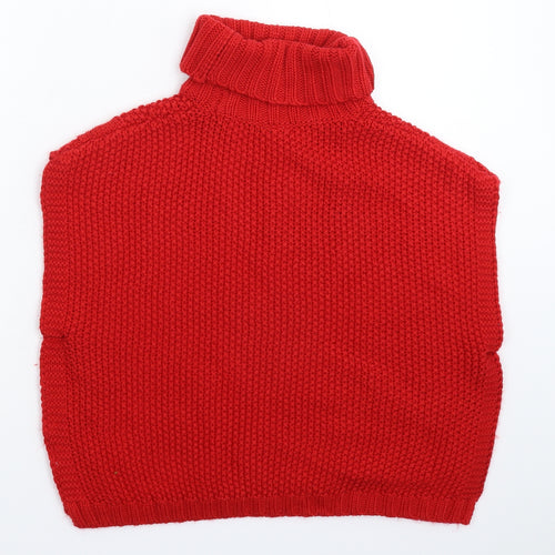 Matalan Girls Red  Knit Pullover Jumper Size 11 Years