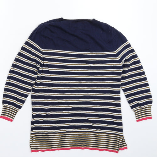 NEXT Womens Multicoloured Striped Knit Pullover Jumper Size 12