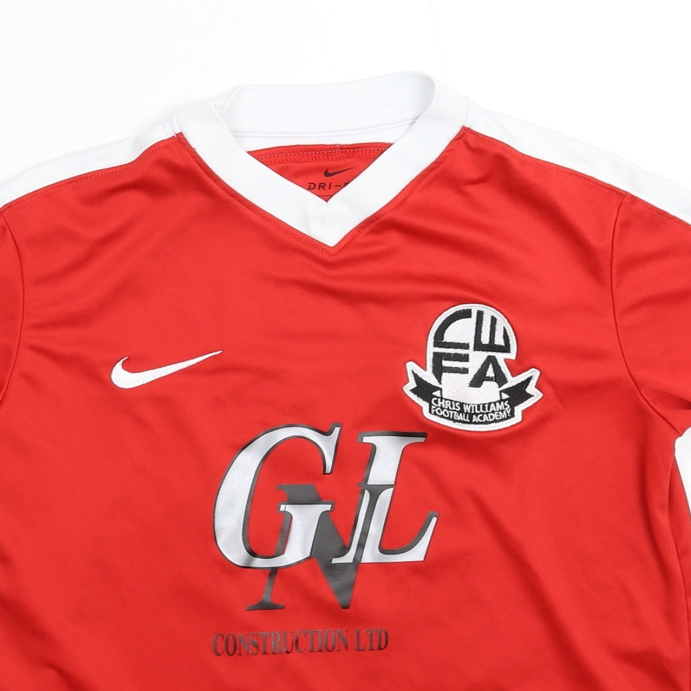Nike Boys Red   Jersey T-Shirt Size 12-13 Years