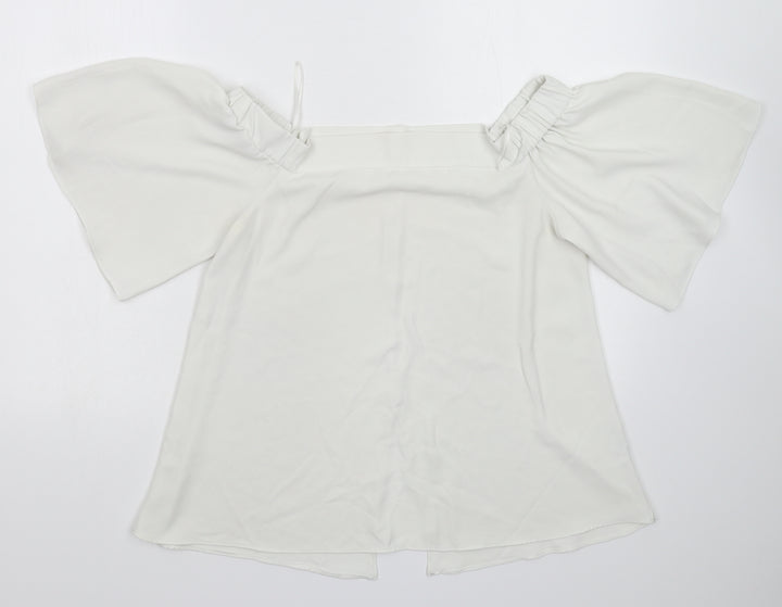 River Island Womens White Basic Blouse Size 10