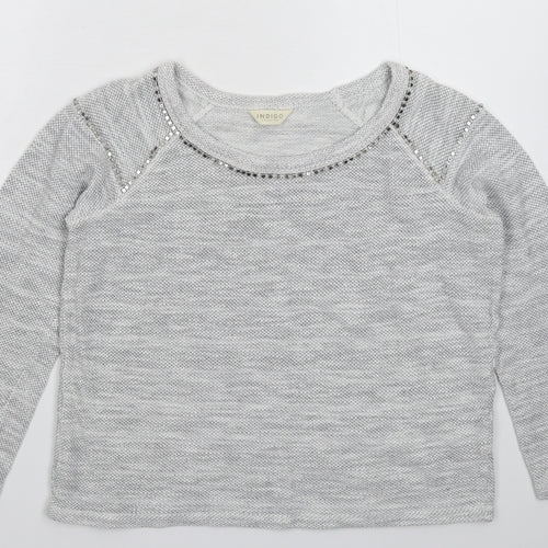 Marks and Spencer Womens Grey  Knit Pullover Jumper Size 10