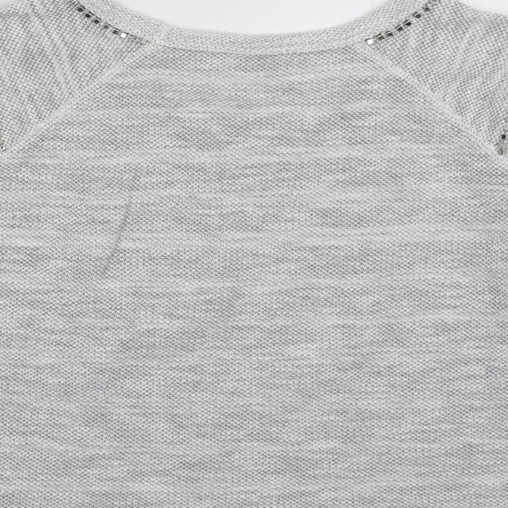 Marks and Spencer Womens Grey  Knit Pullover Jumper Size 10