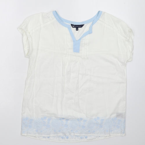 Crew Clothing Womens White   Basic T-Shirt Size 10