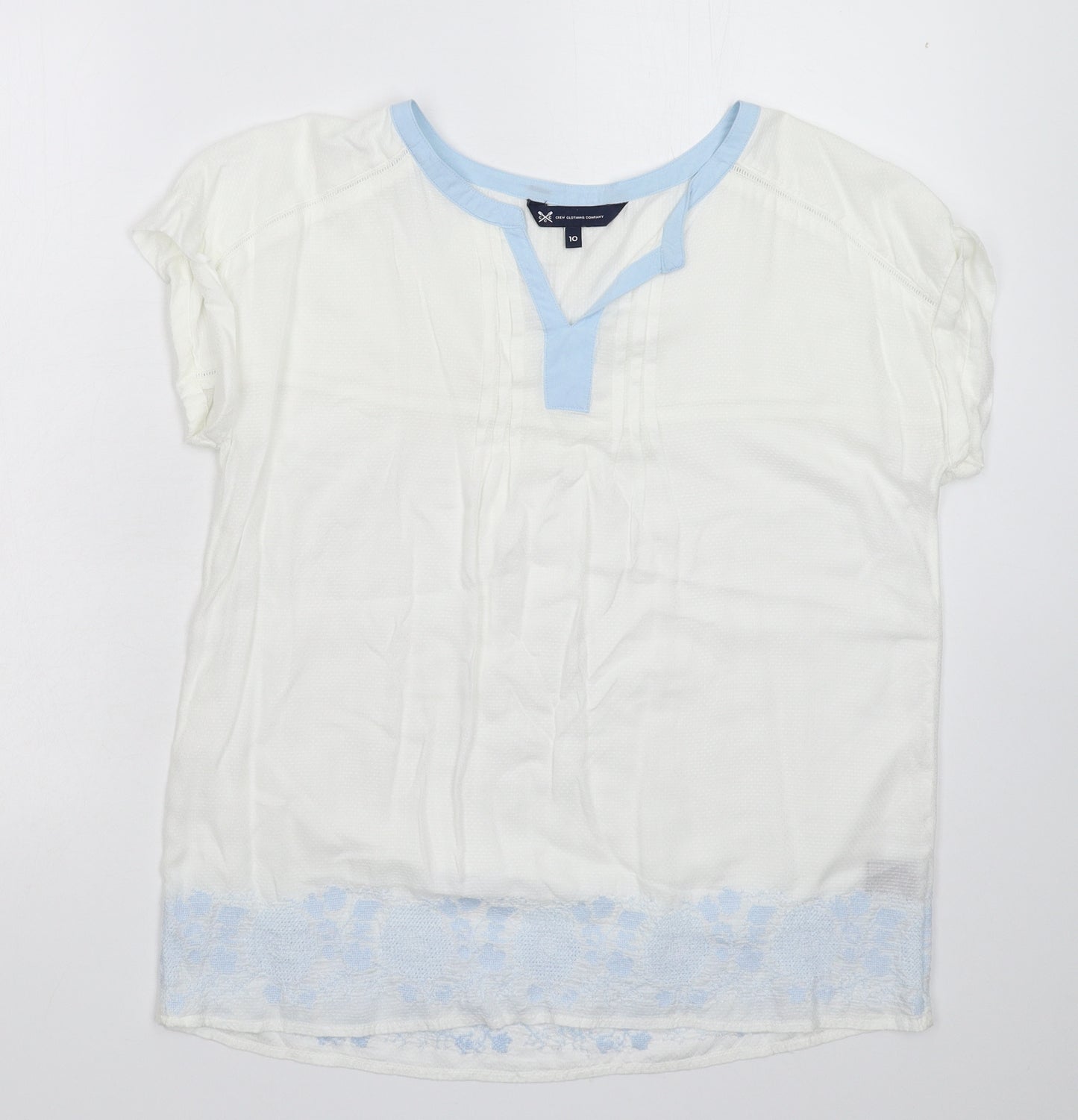 Crew Clothing Womens White   Basic T-Shirt Size 10