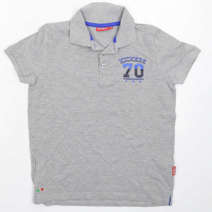 Kickers Boys Grey   Basic Polo Size 11-12 Years