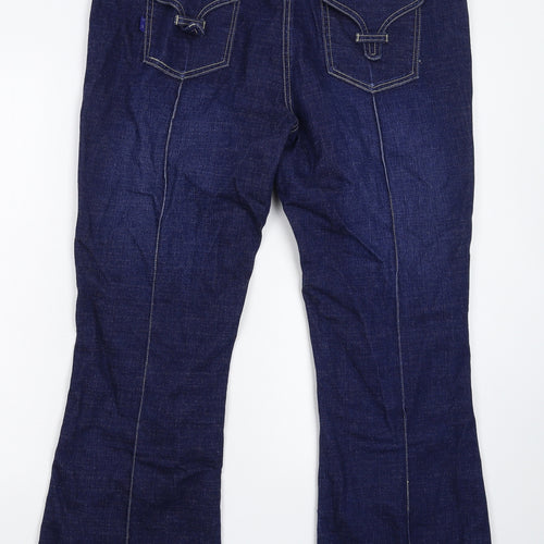 Union Blues Womens Blue  Denim Bootcut Jeans Size 18 L27 in