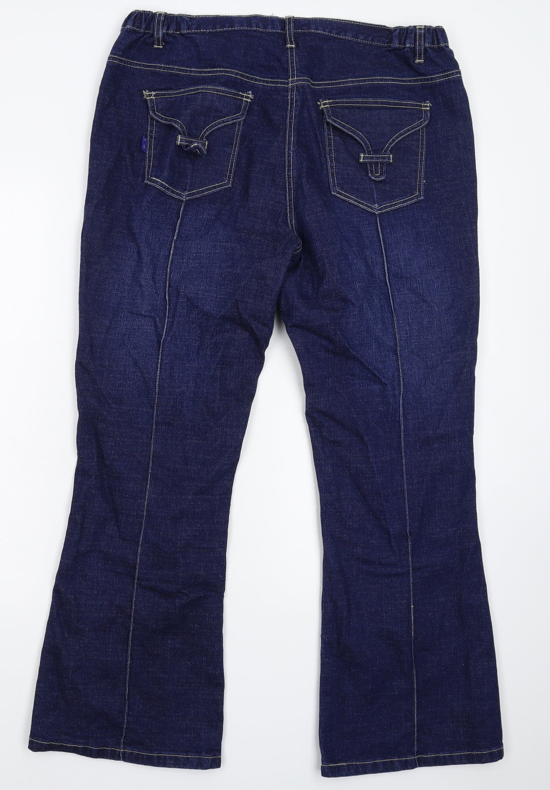 Union Blues Womens Blue  Denim Bootcut Jeans Size 18 L27 in