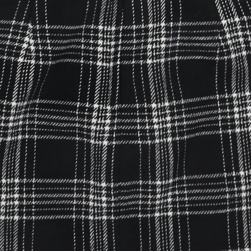 New Look Womens Black Check  Mini Skirt Size 12