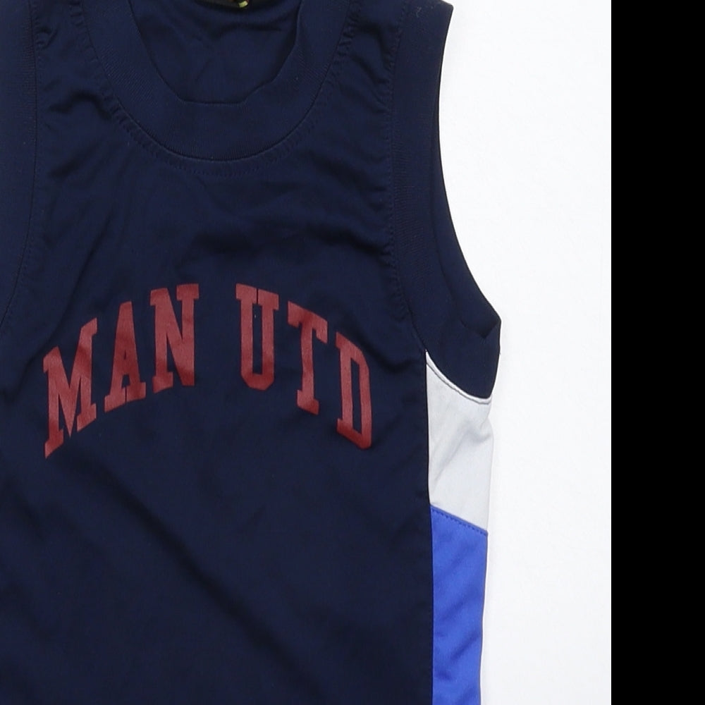 Manchester United Boys Black   Jersey Tank Size 4-5 Years