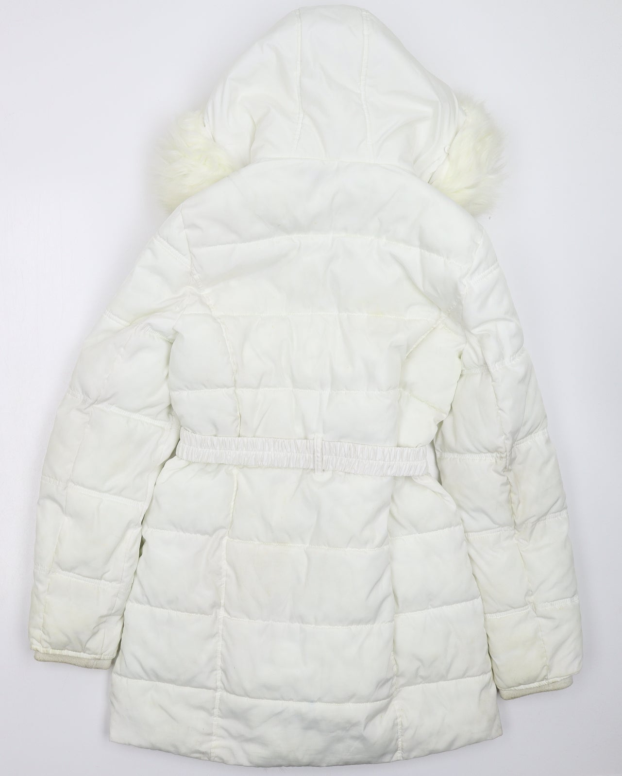 River Island Womens White   Parka Coat Size 10