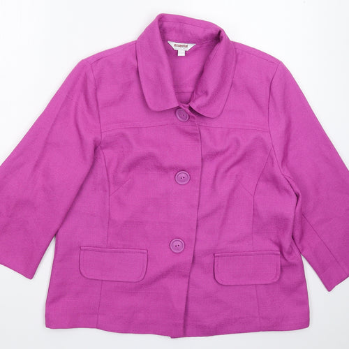 Essential Collection Womens Pink   Jacket Blazer Size 16