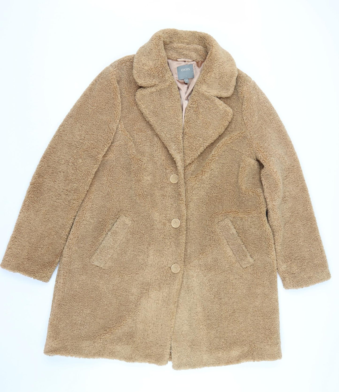 Oasis Womens Brown   Trench Coat Coat Size L