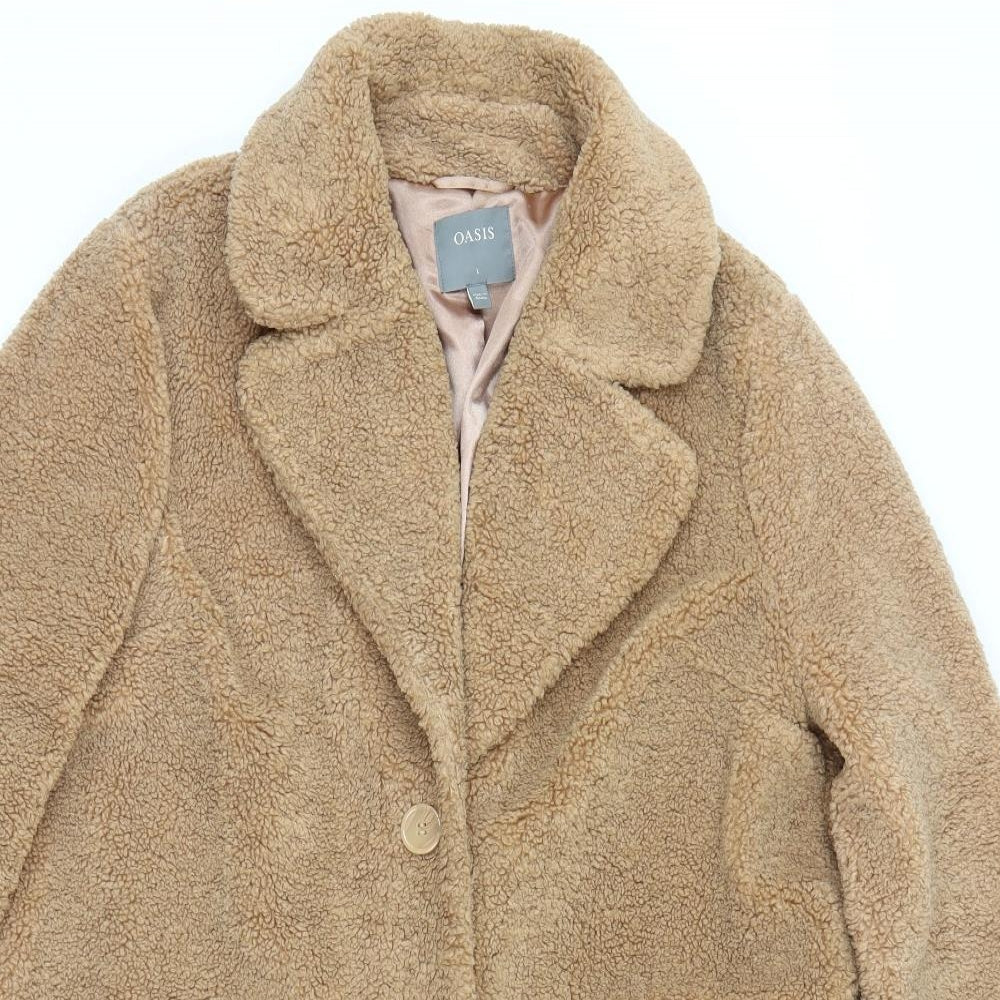 Oasis Womens Brown   Trench Coat Coat Size L