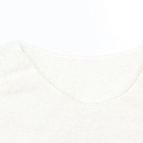 Preworn Womens White  Fleece Basic Tank Size M