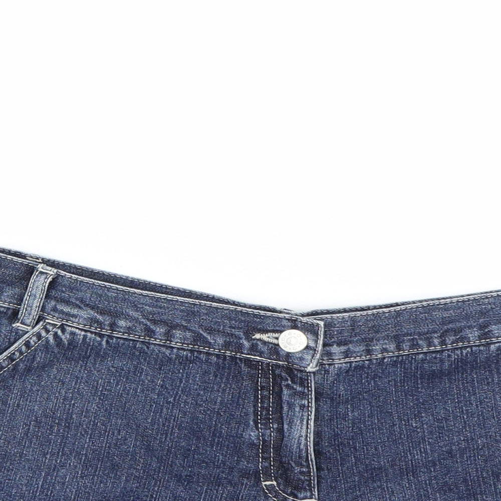 George Womens Blue  Denim Cut-Off Shorts Size 12