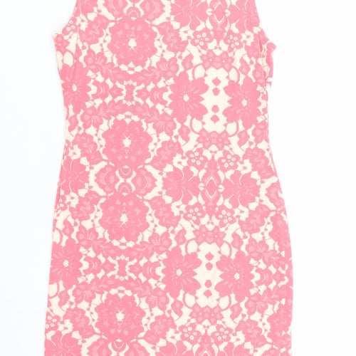 H&M Womens Pink Floral  Tank Dress  Size S