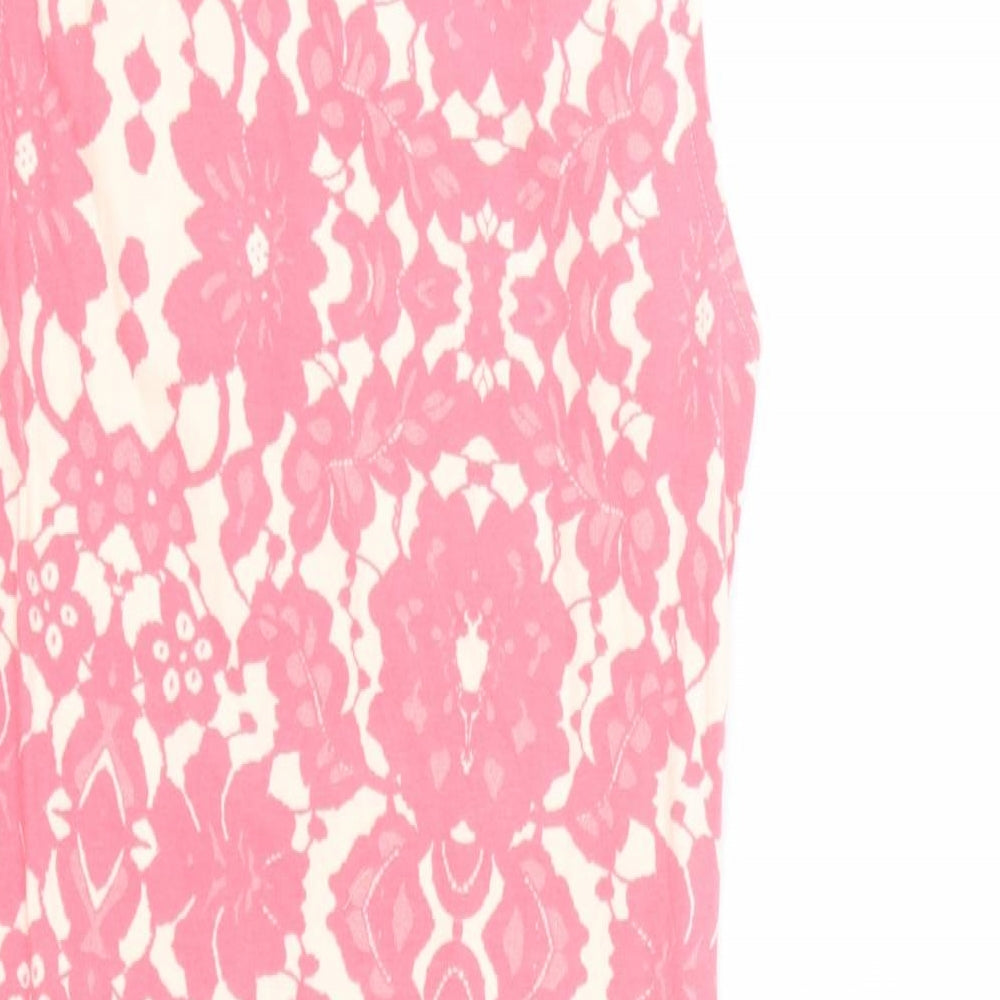 H&M Womens Pink Floral  Tank Dress  Size S
