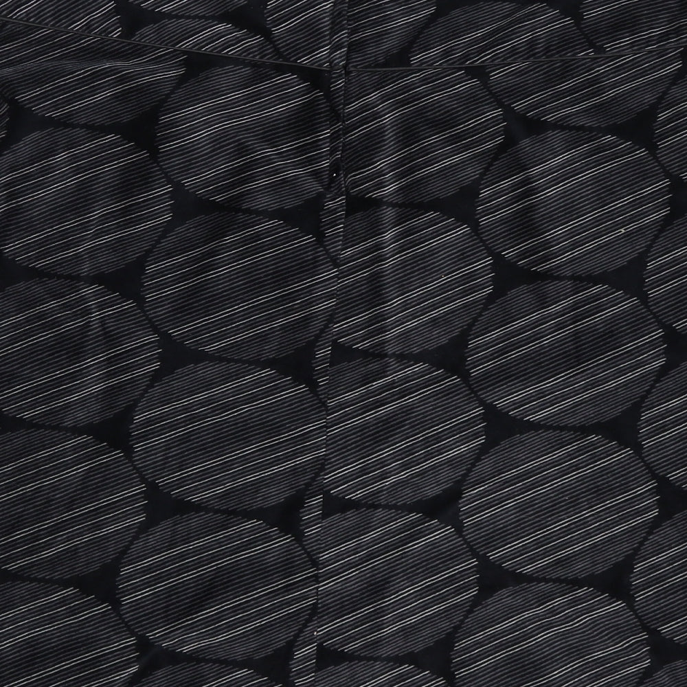 Look Womens Black Striped  Trumpet Skirt Size 14