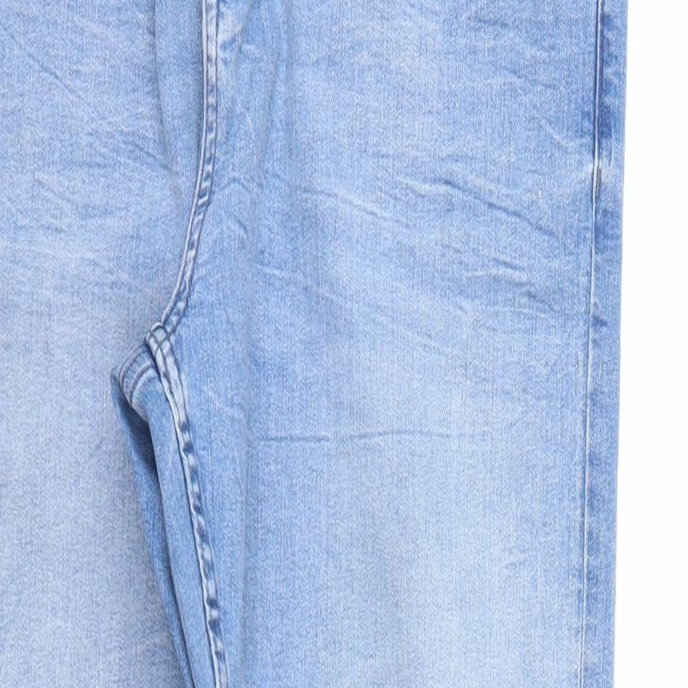 M&S Womens Blue   Straight Jeans Size 14 L27 in