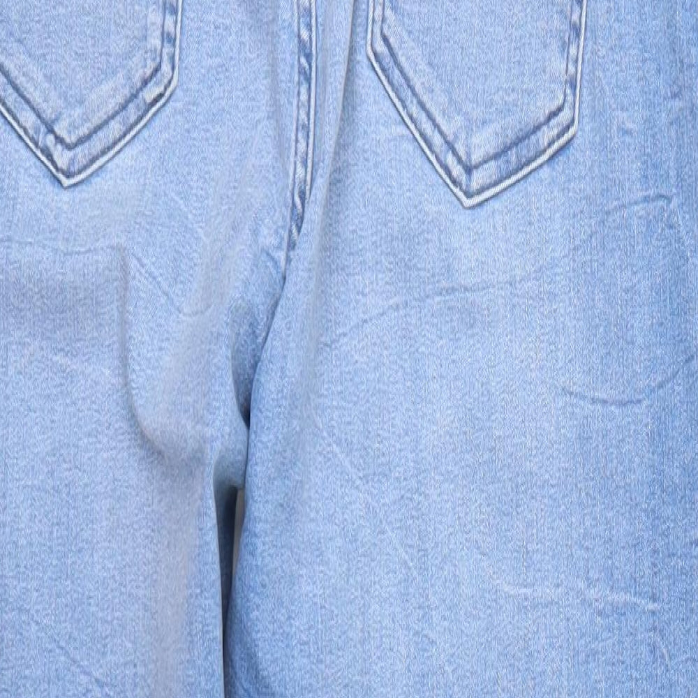 M&S Womens Blue   Straight Jeans Size 14 L27 in